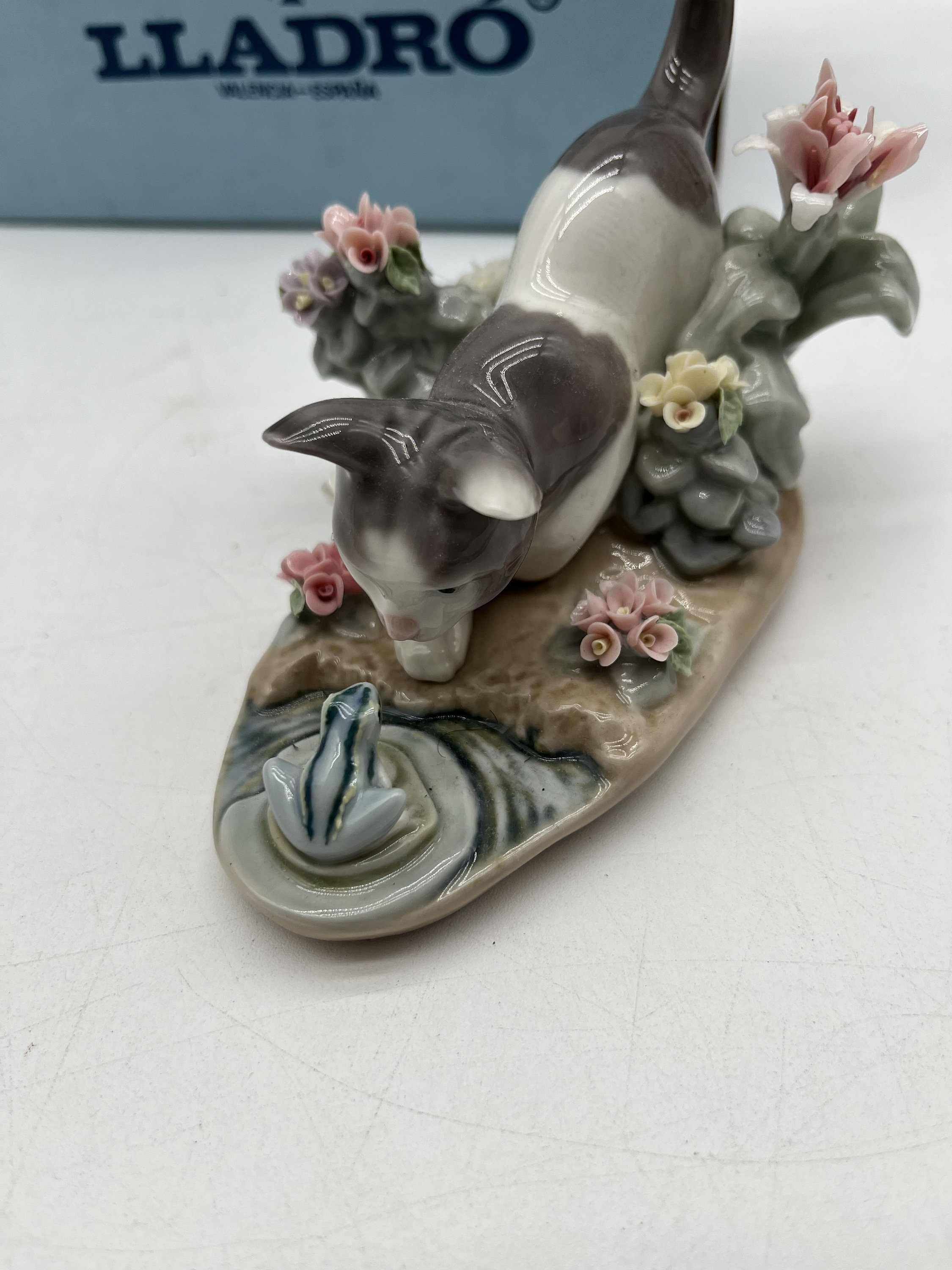 Lladro Porcelain Playful Cat and Frog #1442 With Box ,1983 - Etsy
