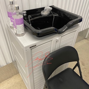 Backwash Shampoo Bowl Sink Beauty Spa Salon Equipment Portable Station Unit 110V White