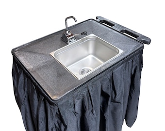 Outdoor Portable sink hand pump self contained with wheel no electricity needed