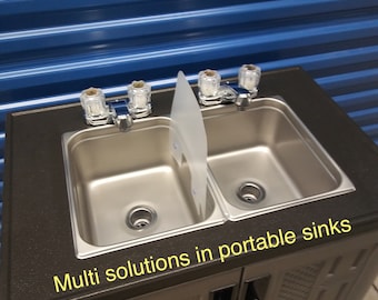 Portable sink mobile Handwash Double Self contained hot and cold water 110V