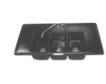 NSF Commercial Food Truck Three Compartment Drop-In MINI SINK with Drainboards