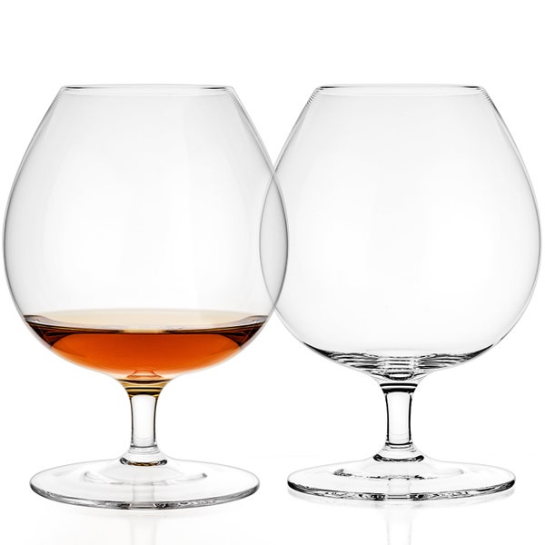 Brandy & Cognac Large Crystal Glasses Snifter - Handcrafted - 100% Lead-Free Crystal Glass - Great for Spirits Drinks - 25.5oz