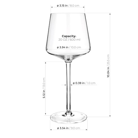 Crystal Wine Glasses Set Red or White Wine Large Tall Glasses 100% Lead  Free Handmade Glasses 20.5-ounce 