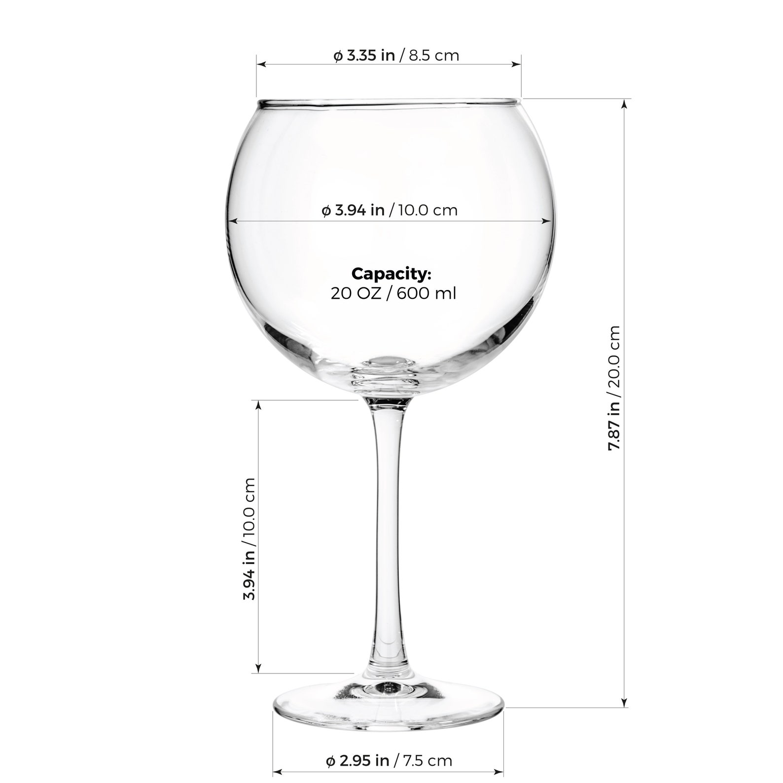 Crystal Wine Balloon Glasses Set of 4 Red or White Wine Etsy