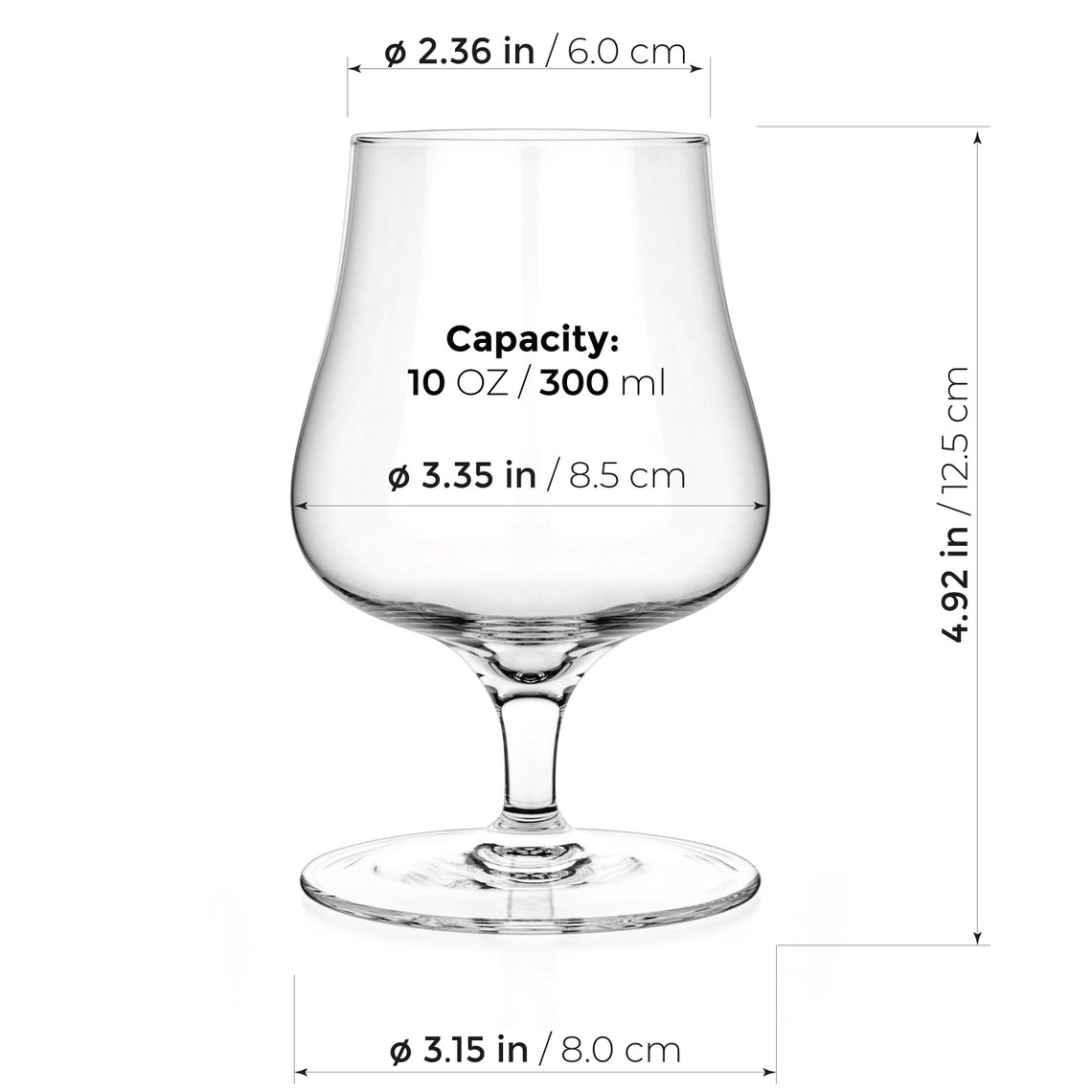 Brandy Bourbon Whiskey Crystal Glasses Snifter Set of 4 Etsy