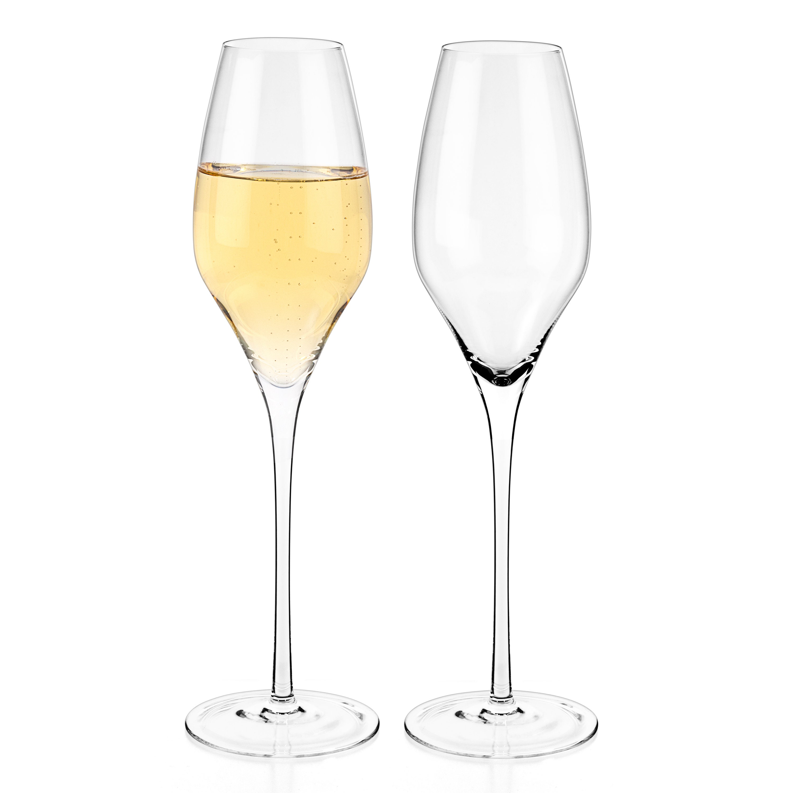Luxbe Champagne Crystal Glasses Set of 4 Tulip Shape Etsy