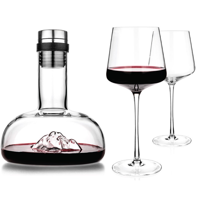 Wine Decanter Aerator Crystal Glass 100 Lead Free Etsy