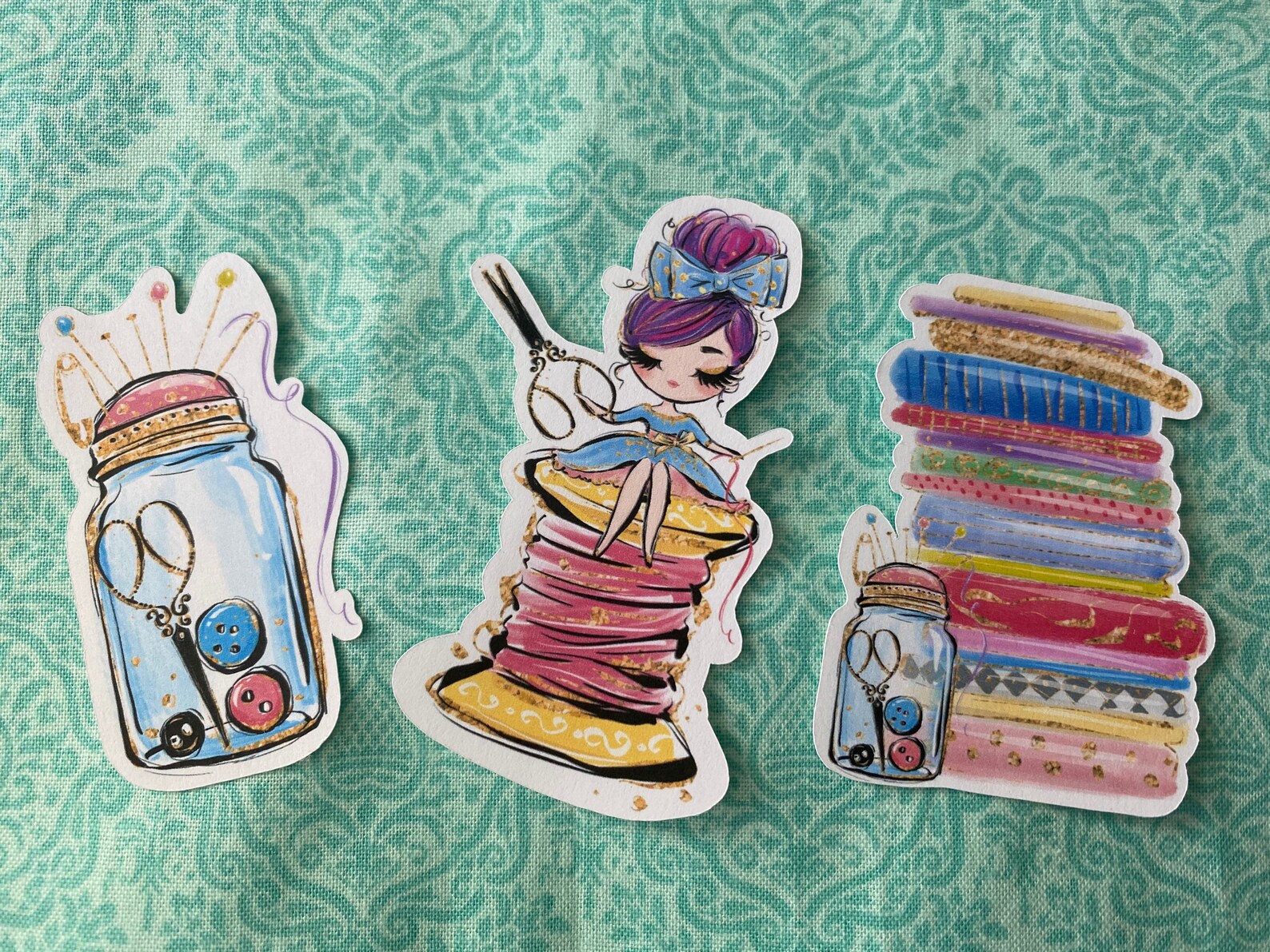 Seamstress Sewing/Crafts Sticker Set Etsy