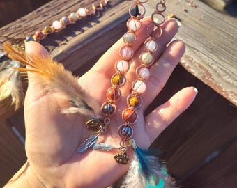 Wire Wrapped Chakra Crystal Wand Holder • Meditation Ritual Altar Piece