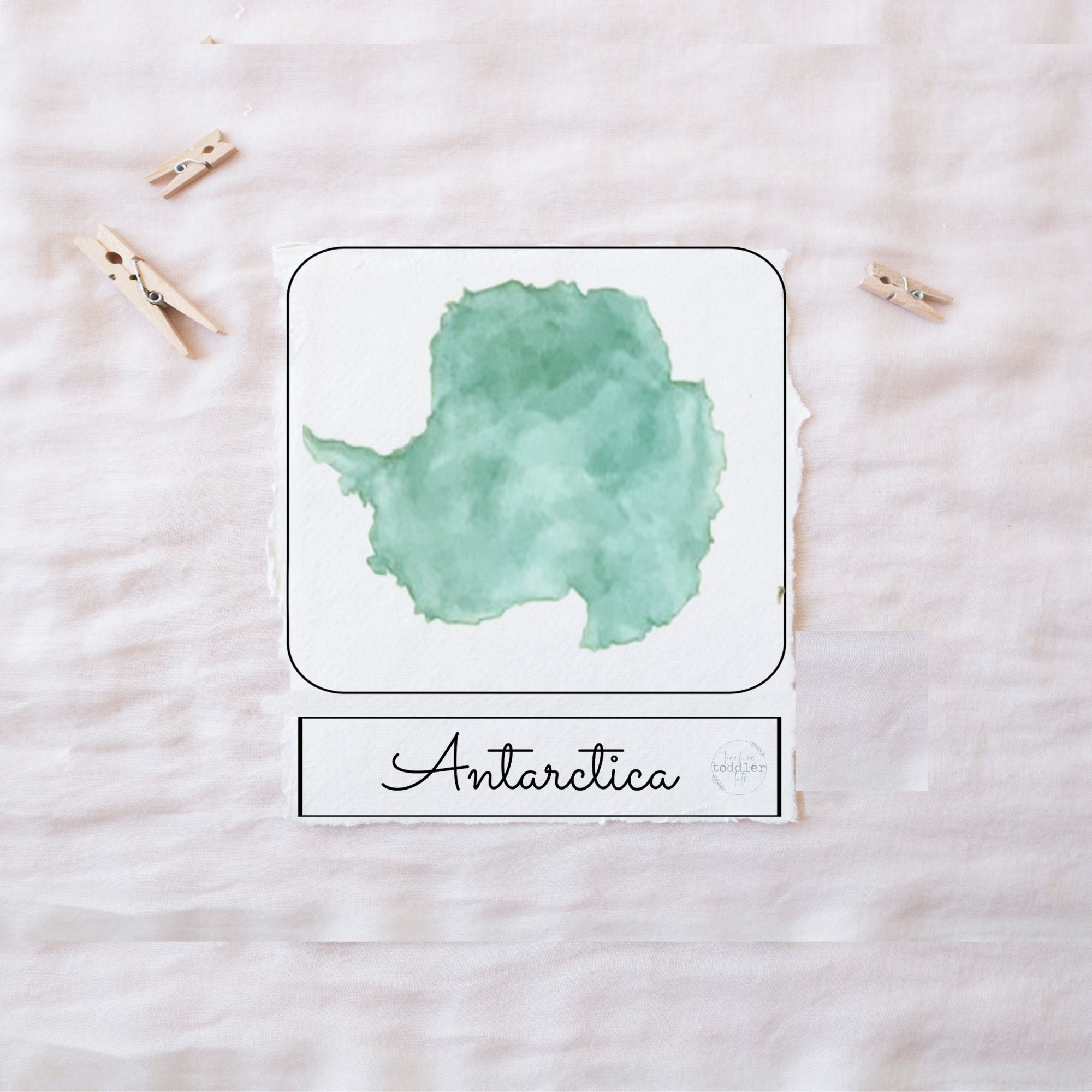 7 Continents Printable 3 Part Cards Hand Painted - Etsy UK