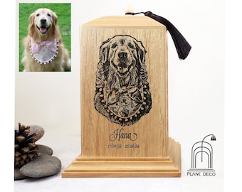 ゴールデンレトリバー犬の骨壺 - マットグレー | 陶器 | ハンドメイド