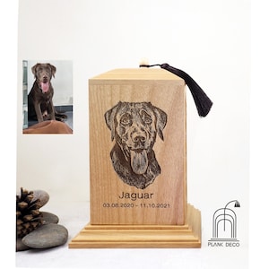 Labrador retrievers aanpassen urn huisdier urn gedenkteken aandenken crematie urn op maat gepersonaliseerde gegraveerde natuurlijke els kleine tot grote hondenurn