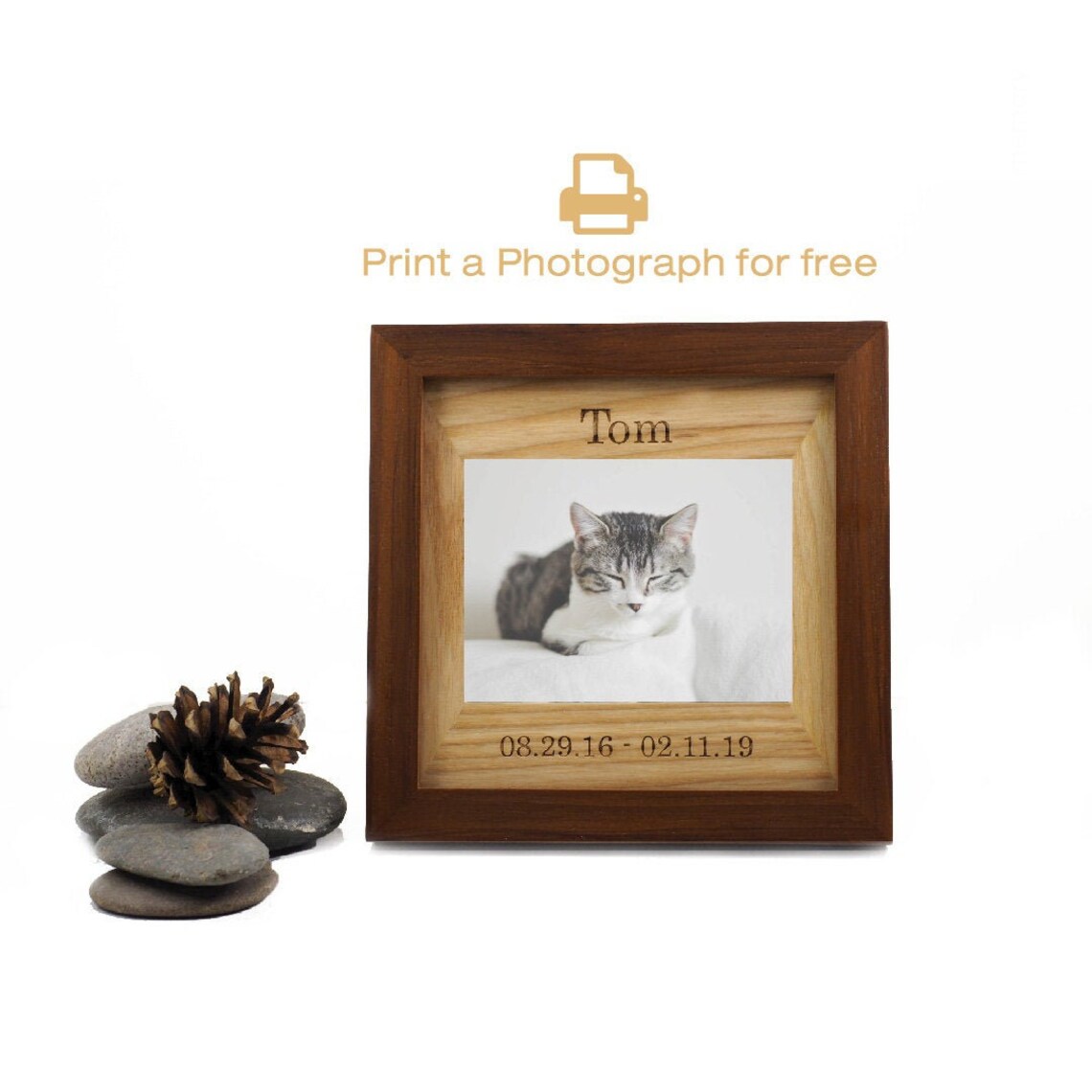 Cat Remembrance Personalised Engraved frame/cat memorial Etsy