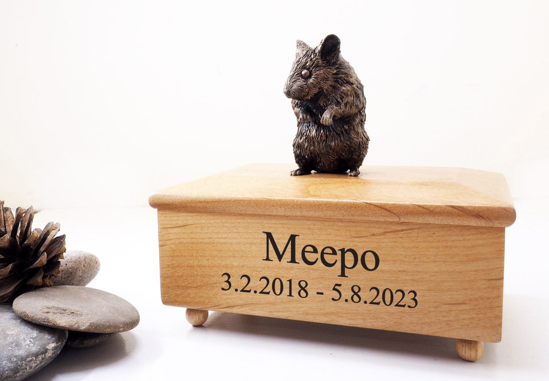 Hamster, Hamster Urn, Ashes Urn Engraved, Memorial Custom Urn for