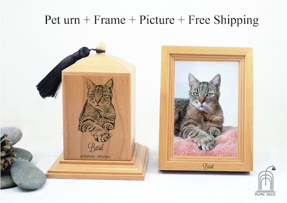 Cat Urn Cat Urn With Frame Cat Urn Cat Urn Custom Cat Urn Keepsake Box Engraved Customize Cat Urn Etsy