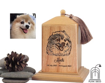 Personalized Pomeranian pet portrait plaque Pet memorial