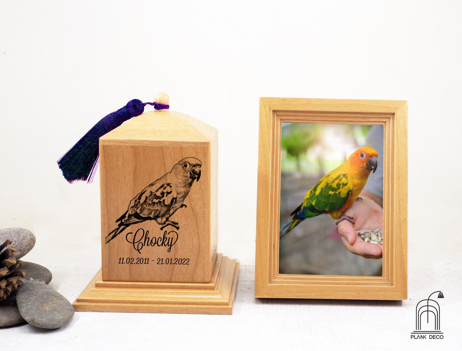 Bird Urn Bird Urn With Frame Bird Urn Lovebirds Pet Urn Etsy