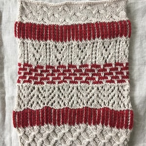 Brioche and Lace Cowl Knitting Pattern