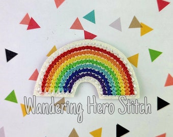 Rainbow Feltie Design - Feltie Design - Digital File - Machine Embroidery Design - Embroidery File - Feltie