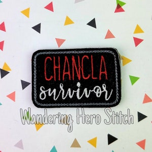 Chancla Survivor Feltie Design - Latino Feltie - Digital File - Machine Embroidery Design - Embroidery File - Feltie File