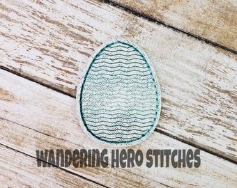 Easter Egg Feltie Design - ZigZag Easter Egg Feltie Design - Digital File - Machine Embroidery Design - Embroidery File - Feltie