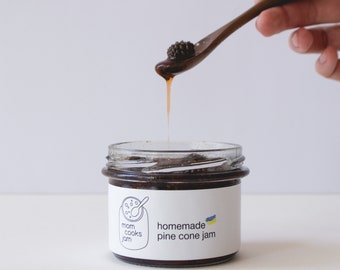 Handmade natural pine cone jam made in Ukraine