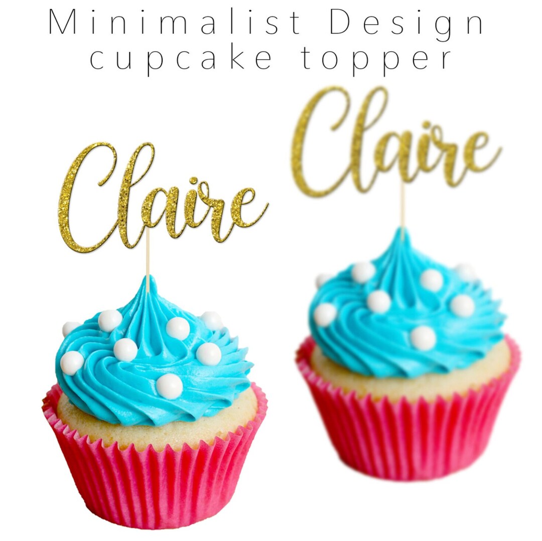 Personalized Cupcake Toppers,custom Name Cupcake Toppers, Birthday