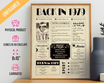 1979 Birthday Poster - Etsy