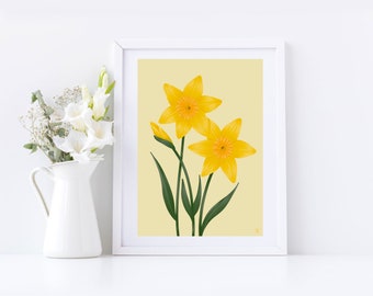 Floral Postcard Gyger Vintage Postcard Daffodils Unused Spring Flowers Ephemera Thor E