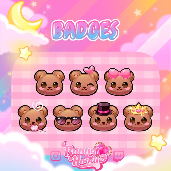 Gummy Bear Sub Badges | Premade Twitch Sub Badges | Twitch Bit Badges |  Discord Roles | Channel Points Icons