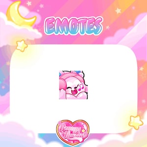 ANIMATED Kawaii Cat Music Emote - Cute Pink Video Game Retro Premade P2U Pack for Twitch & Discord Streamers