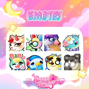 ACNH 2.0 Villagers Emotes - Twitch & Discord Premade Emote Pack Cute Kawaii New Characters