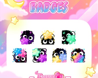 Kawaii Soot Sprites Badges - Cute Premade P2U Pack for Twitch & Discord Emotes / Badges