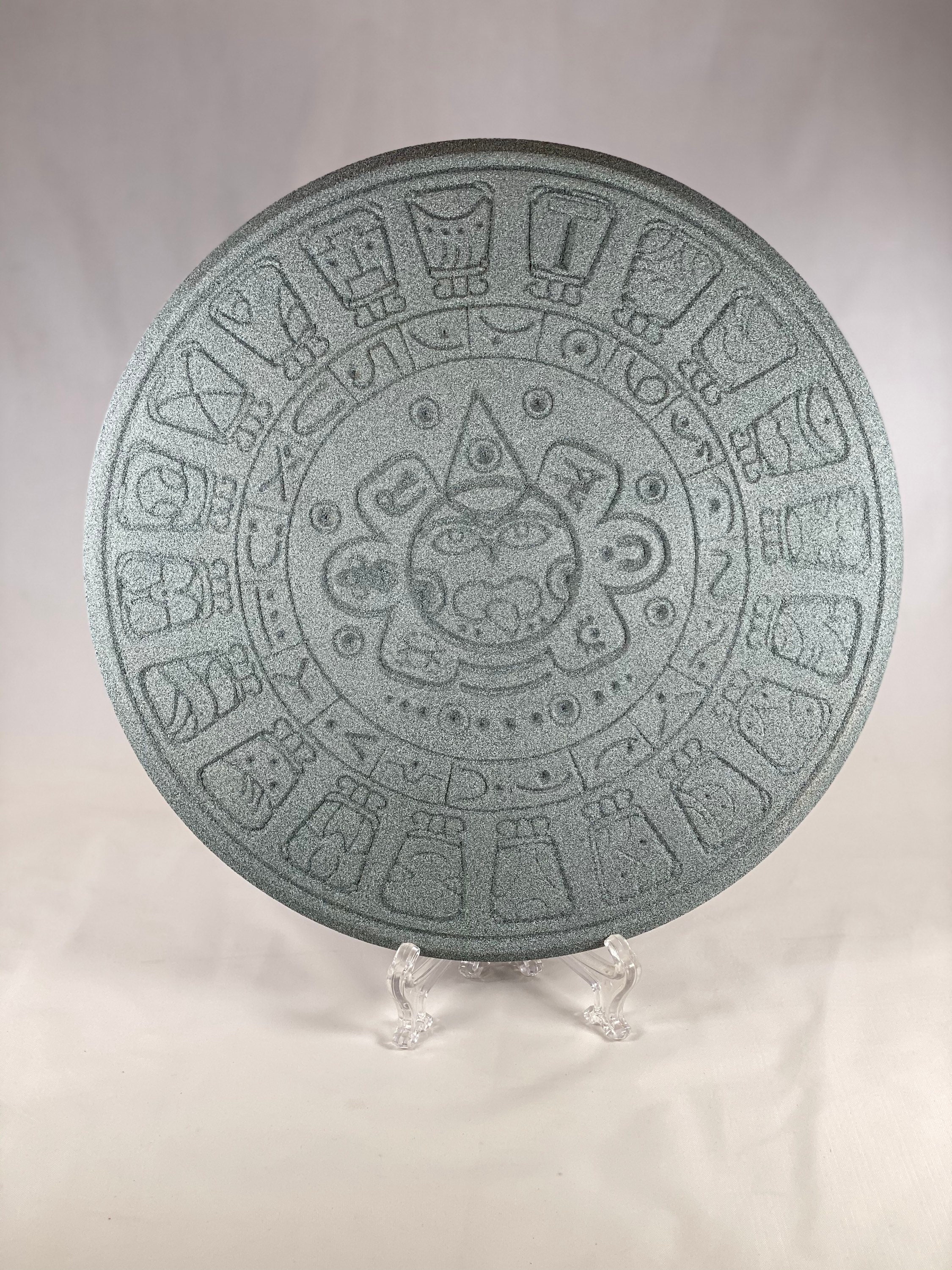 Mayan Calendar Round Sign Calendar Home Decor CNC Carved Small Calendar