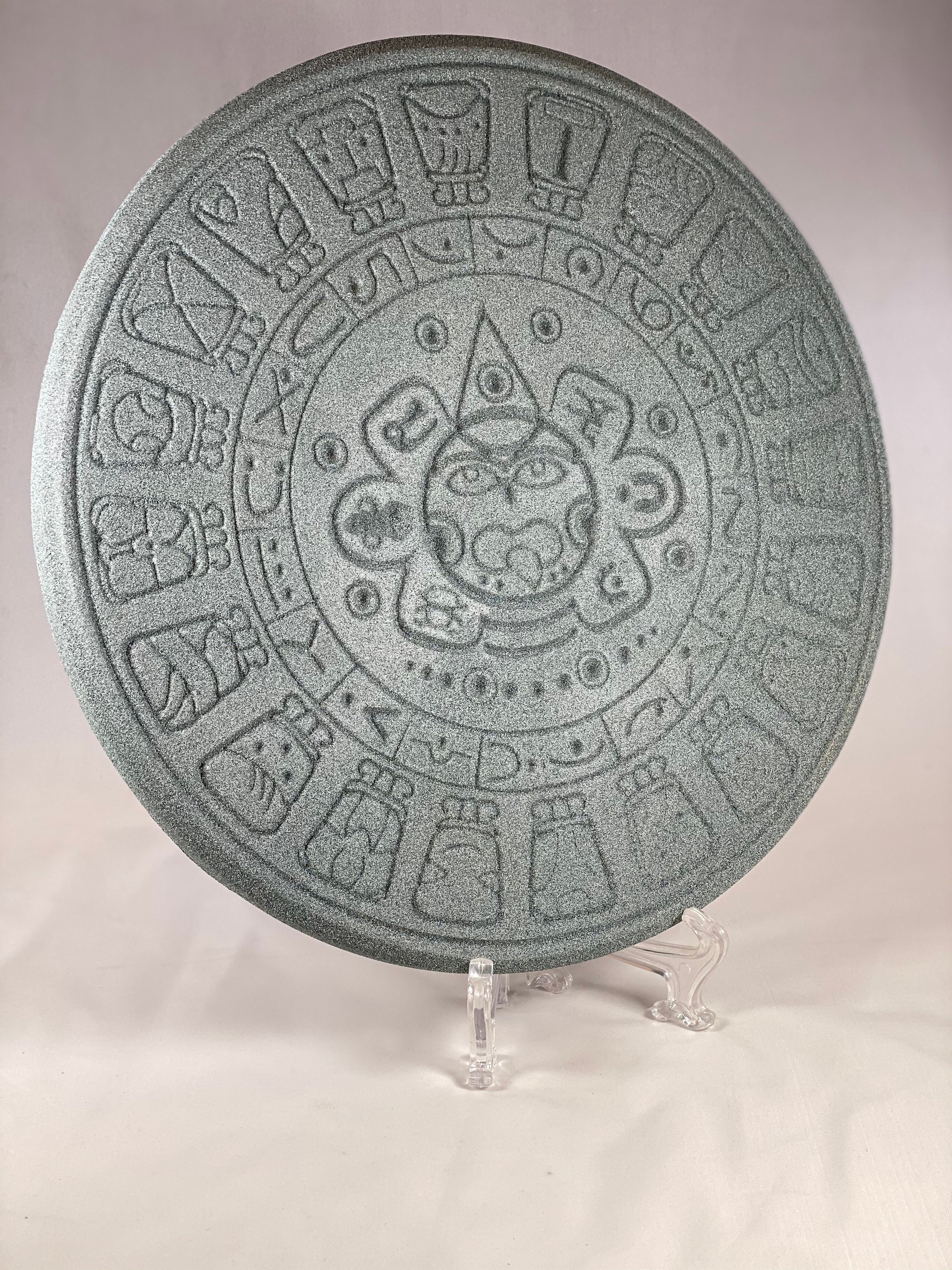 Mayan Calendar Round Sign Calendar Home Decor CNC Carved Small Calendar