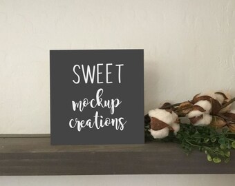 Small Blank Wood Sign Mockup With Farmhouse Style Accents Etsy