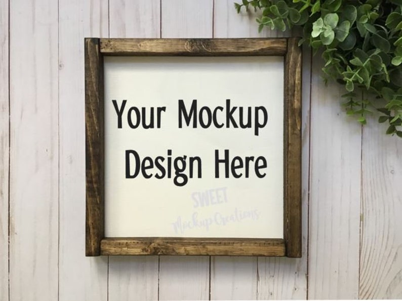 Download Farmhouse Sign Mockup Small Ivory Sign Mockup Blank Signs ...