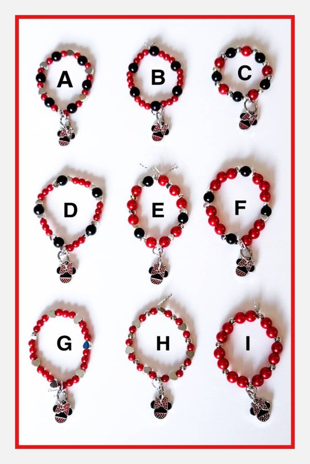 Character Beaded Baby Charm Bracelets You Choose Colors Etsy