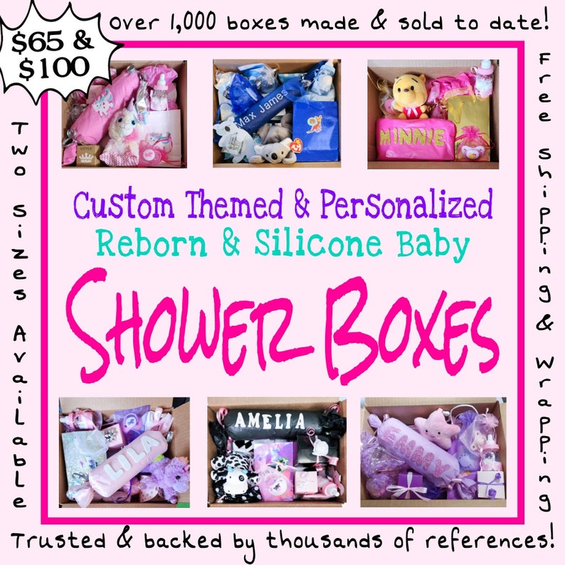 Custom Themed/Personalized Reborn Or Silicone Baby Shower Box READ DESCRIPTION 65 image 2