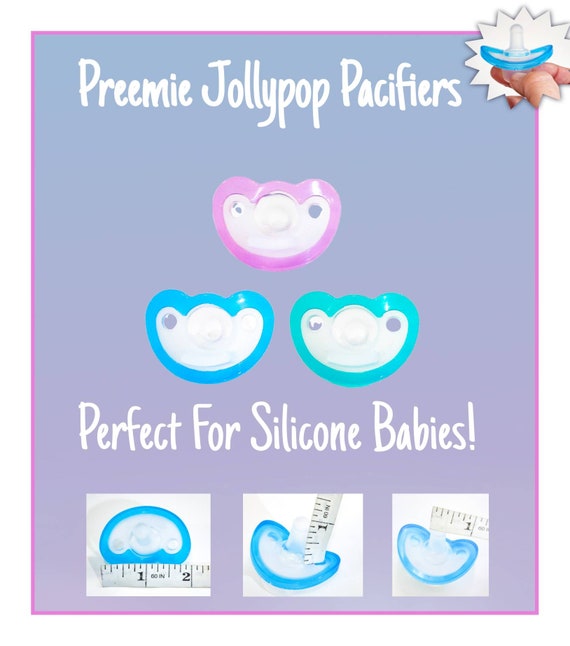 Preemie Jollypop Pacifiers for Silicone Babies Save on Two Etsy