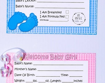 Printed Reborn/Silicone Baby Hospital Crib/Isolettee Card! Physical Copy - NOT A Digital Download!