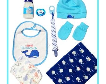 Whale Themed Reborn/Silicone Baby Accessories Set!