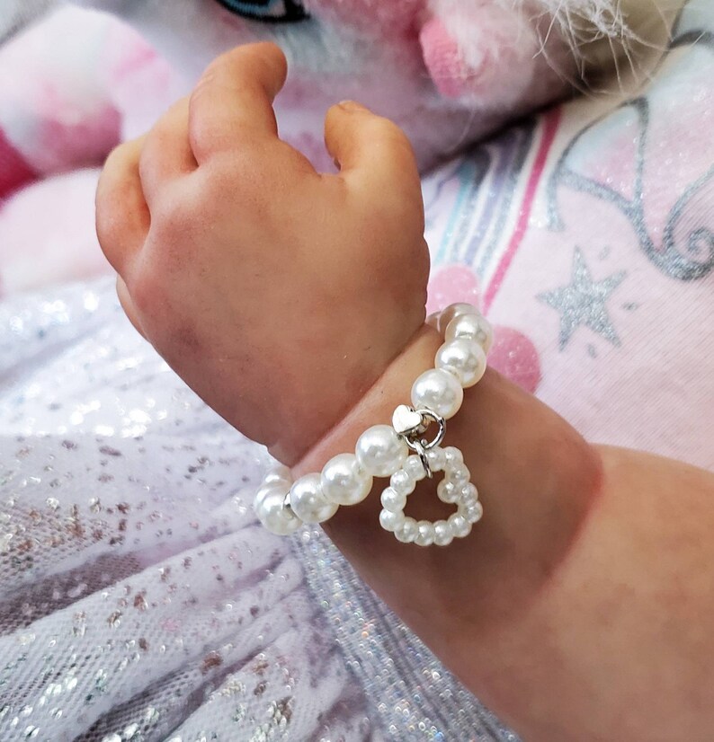 Beaded Reborn/silicone Baby Charm Bracelet Etsy