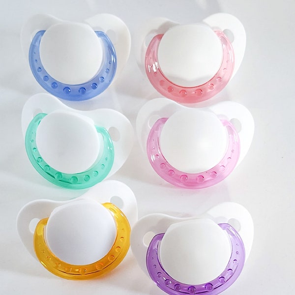 Assorted Color Pacifiers For Reborn Or Silicone Baby Dolls!