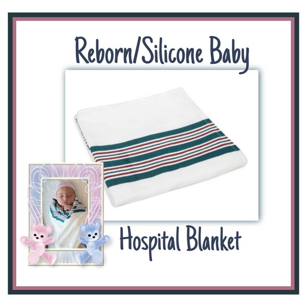 Pink & Blue Hospital Baby Receiving Blanket