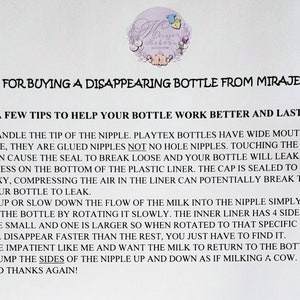 The Original Miraje's Magic Disappearing Bottle Nurser image 5