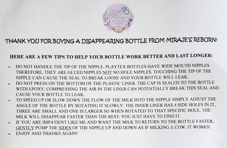 The Original Miraje's Magic Disappearing Bottle Nurser image 5