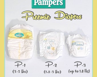 Pampers Preemie & Micro Preemie Reborn/Silicone Diapers (LIMIT 5)