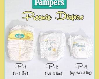 Pampers Preemie & Micro Preemie Reborn/Silicone Diapers (LIMIT 5)