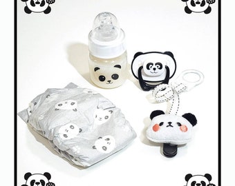 Panda Themed Accessories Set Available In Sizes NB, 0-3 & 3-6